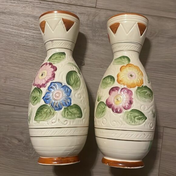 Pacific Ceramics Bud Vase Floral JAPAN Vintage 9” - Picture 1 of 5